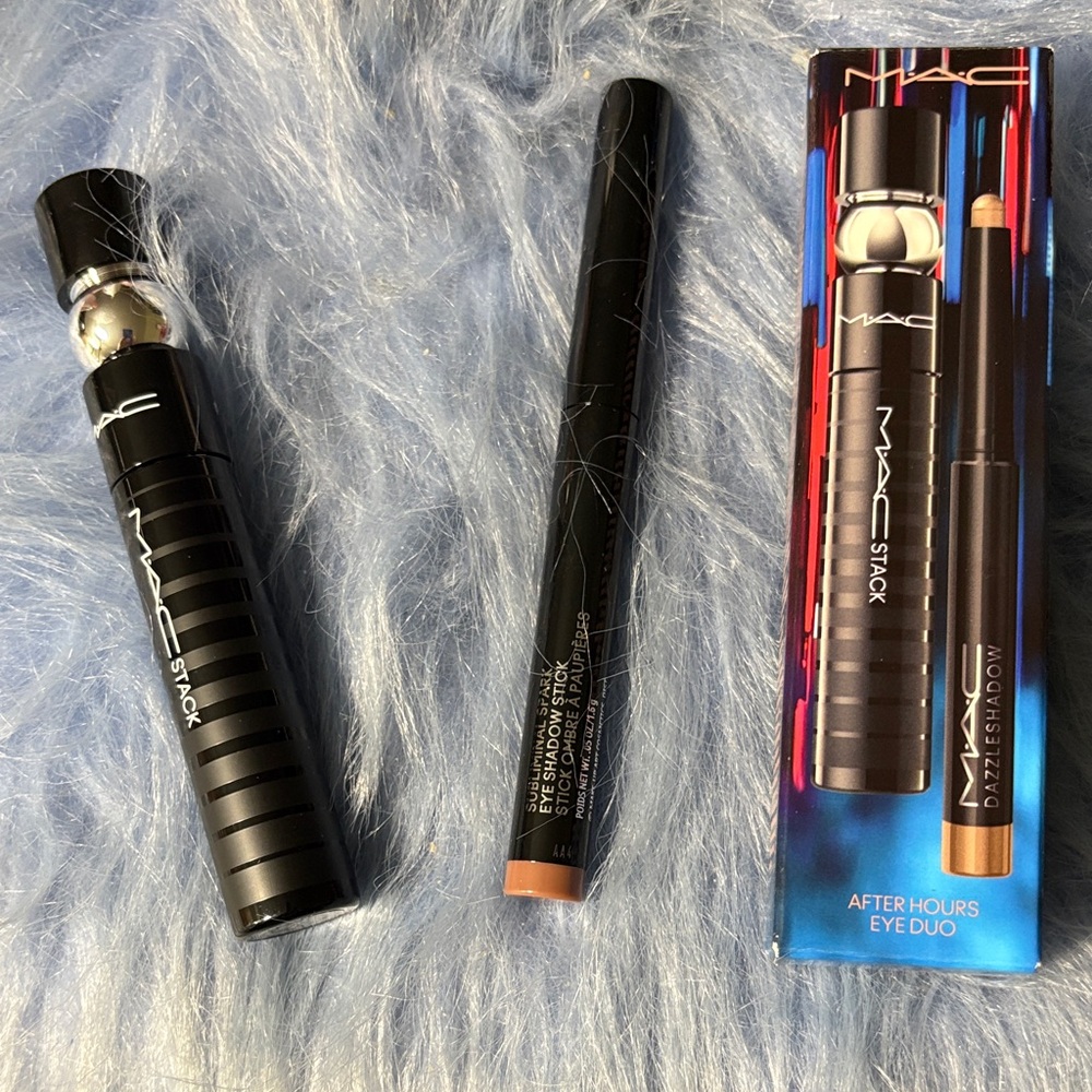 2 pc MAC After Hours Eye Duo Black Mascara & Dazzle Shadow In Box